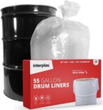 55 Gallon Clear Plastic Drum Liners, Food Grade, 38" x 63", 4-Mil, Roll of 50 - Image 4