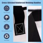 12 Pack Large Strong Moving Bags with Zippers & Carrying Handles - Water-Resistant - Heavy Duty Storage Tote for Space Saving, Fold Flat, Alternative to Moving Box (Semi-Transparent) - Image 6