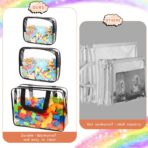 18 Packs Toy Storage Bags with Labels, Clear PVC Puzzle Storage Bags, Waterproof Travel Toy Organizer Bags with Zipper for Building Blocks Kids Books (3 Size) - Image 5