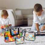18 Packs Toy Storage Bags with Labels, Clear PVC Puzzle Storage Bags, Waterproof Travel Toy Organizer Bags with Zipper for Building Blocks Kids Books (3 Size) - Image 8