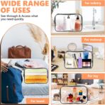AURUZA Clear Makeup Bag,Portable Travel Toiletry Bags with Zipper, TSA Approved Clear Organizer Bags, PVC Cosmetic Pouch for Airport Airline Compliant - Image 7