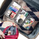 AURUZA Clear Makeup Bag,Portable Travel Toiletry Bags with Zipper, TSA Approved Clear Organizer Bags, PVC Cosmetic Pouch for Airport Airline Compliant - Image 8