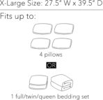 SpaceAid Jumbo Vacuum Storage Bags, Space Saver Sealer Compression Bags for Comforters, Blankets, Pillows, Bedding, Clothes (X-Large 3 Pack) - Image 6