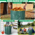 72 & 32 Gallon Reusable Yard Waste & Lawn and Leaf Bags with Handles - Tear Resistant PP Garden Trash Bags for Seasonal Cleanup, Patio, Lawn & Leaf Collection, Grass Clippings, Collapsible with Gloves - Image 3