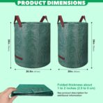 72 & 32 Gallon Reusable Yard Waste & Lawn and Leaf Bags with Handles - Tear Resistant PP Garden Trash Bags for Seasonal Cleanup, Patio, Lawn & Leaf Collection, Grass Clippings, Collapsible with Gloves - Image 8