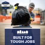 Plasticplace Contractor Trash Bags 40-45 Gallon │ 3.0 Mil │ Black Heavy Duty Garbage Bag │ 40” x 48” (50 Count) - Image 8