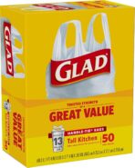 Glad Tall Kitchen Trash Bags 13 Gallon, Unscented Garbage Bags, Handle-Tie, 50 Count - Image 5