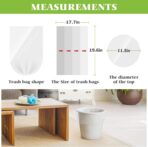 4 Gallon 330 Counts Strong Trash Bags Garbage Bags by Teivio, Bathroom Trash Can Bin Liners, Small Plastic Bags for home office kitchen (Clear) - Image 3
