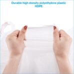 SSWBasics Large White Plastic T-Shirt Shopping Bags (Case of 500) - 18" x 8" x 30” - Perfect for Restaurant, Retail, Grocery, Takeout - Made of High Density Polyethylene Plastic (HDPE) - Image 4
