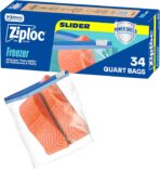 Ziploc Food Storage Quart Freezer Slider Bags, Power Shield Technology for More Durability, 34 count - Image 2