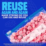 Ziploc Food Storage Quart Freezer Slider Bags, Power Shield Technology for More Durability, 34 count - Image 8