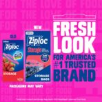 Ziploc 2 Gallon Food Storage Bags, Grip 'n Seal Technology for Easier Grip, Open, and Close, 36 Bags Total - Image 3