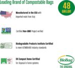 BioBag (USA) The Original Compostable Bag, 48 Gallon, 80 Count, 100% Certified Compostable Trash Bag Liners for Food Waste, Extra Strong and Durable, Trash Bag - Image 4