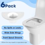 Urine Hats for Toilets, Specimen Collection Pan, Universal Toilet Hats to Catch Urine, 6 Pack 30oz/900cc Pee Urinal Sample Cup Containers for Women and Elderly - Image 6