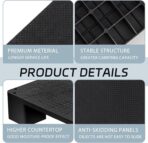 1 Pcs Plastic Pallet for Basement Storage Easy Stack Lightweight Floor Pallet Display Flooring Room Supermarket Christmas, Support up to 2000 Lbs (20'' L X 20'' W X 4.7'' H,Black) - Image 4