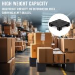 1 Pcs Plastic Pallet for Basement Storage Easy Stack Lightweight Floor Pallet Display Flooring Room Supermarket Christmas, Support up to 2000 Lbs (20'' L X 20'' W X 4.7'' H,Black) - Image 6