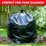 Tasker 64 Gallon Trash Bags Heavy Duty (Value-PACK 50 Bags w/Ties) 64 Gallon Trash Bags | 65 Gallon Trash Bag Heavy Duty Large Black Industrial Garbage Bags | 60 Gallon Garbage Bag - Image 6