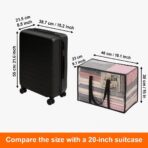 Vieshful 3 Pack Clear Clothes Storage Bag, 40L Plastic Blanket Storage Bag with Zipper, Foldable Closet Organizer, Moving bags for Comforter, Blanket, Bedding, Duvet, Toys - Image 4