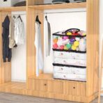 Vieshful 3 Pack Clear Clothes Storage Bag, 40L Plastic Blanket Storage Bag with Zipper, Foldable Closet Organizer, Moving bags for Comforter, Blanket, Bedding, Duvet, Toys - Image 10