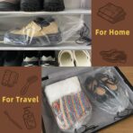 100 Pack Clear Shoe Bags for Travel, 12"x18" Large Travel Shoe Bags for Storage and Packing, Waterproof Drawstring Shoe Bag for Traveling, Bulk Travel Essentials for Men and Women - Image 6