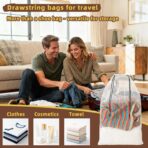 100 Pack Clear Shoe Bags for Travel, 12"x18" Large Travel Shoe Bags for Storage and Packing, Waterproof Drawstring Shoe Bag for Traveling, Bulk Travel Essentials for Men and Women - Image 7