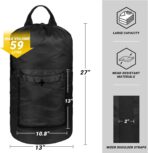 Laundry Bag with Shoulder Straps and Mesh Pocket Laundry Backpack Large Portable Laundry Hamper for College Travel, Laundromat, Apartment (Black) - Image 3