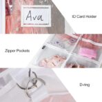 Univivi Clear PVC Dance Costume Bags (3 Pack) Garment Bag 40 Inch for Dance Competitions, with 4 Medium Clear Zipper Pockets and 1 Large Back Zippered Pocket [Upgraded Version] - Image 4