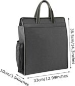 enyuwlcm Oxford Zippered Document Bag with Handle File Tote Bag Pouch for Carrying Paper Files Books Filing Folder 1 Pack (Black) - Image 4