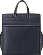 enyuwlcm Oxford Zippered Document Bag with Handle File Tote Bag Pouch for Carrying Paper Files Books Filing Folder 1 Pack (Black) - Image 5