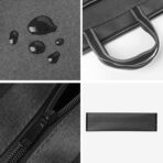 enyuwlcm Oxford Zippered Document Bag with Handle File Tote Bag Pouch for Carrying Paper Files Books Filing Folder 1 Pack (Black) - Image 6