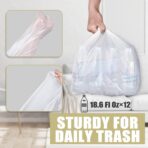 Small Trash Bags 4 Gallon - 100 Count 4 Gallon Trash Bag, Small Garbage Bags for Office Bedroom Bathroom Trash Bags, White 4 Gal Small Trash Can Liners - Image 5
