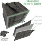 VENO 4 Pack Reusable Grocery Bags with Hard Bottom, Heavy-Duty Shopping Bags for Shopping Cart (Windowpane, 4 Pack) - Image 5