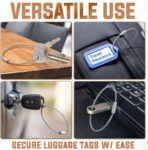 BlueCosto Wire Keychain Cable - 2mm Thick Stainless Steel Keyring Wire Loops w/Secure Screw Lock for Hanging Luggage Tags - Image 5