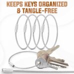 BlueCosto Wire Keychain Cable - 2mm Thick Stainless Steel Keyring Wire Loops w/Secure Screw Lock for Hanging Luggage Tags - Image 7