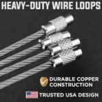 BlueCosto Wire Keychain Cable - 2mm Thick Stainless Steel Keyring Wire Loops w/Secure Screw Lock for Hanging Luggage Tags - Image 8