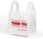 JShlpiar 1000-Pack White Plastic Thank You Shopping Bags (11.5" x 6.5" x 21") – Bulk Grocery, Takeout, T-Shirt & Retail Carry Bags - Image 7