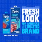 Ziploc Two Gallon Food Storage Freezer Bags, 30ct Total, Easy Open and Close, 10 Count, Pack of 3 (Packaging May Vary) - Image 3