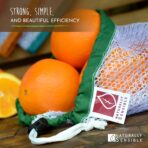 The Original Eco Friendly See Through Washable and Reusable Produce Bags - Soft Premium Lightweight Nylon Mesh Large - 12x14in - Set of 5 (Red, Yellow, Green, Blue, Purple) - Image 5