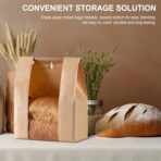 Paper Bread Bags 25PCS, Sourdough Bread Bags for Homemade Bread, Large Bakery Bags with Window Includes 25PCS Label Seal Stickers for Homemade Bread Storage(13.7x8.3x3.5 inch) - Image 4