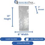ASSUREPAK LDPE Clear Poly Bags on a Roll - 6"x3"x15" - 2000 bags - Ideal for Food Storage: Meat, Beans, Cookies, Bakery, Grocery Needs, and Small Business Packaging - Image 3
