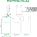 (Medium Size) OrangeBio Certified Home Compostable Shopping Bags, 500 Ct, 10" x 6" x 20", Medium, Hold 20 lbs, Thank You, Grocery, Take Out, T Shirt, To-go bags for Retail, Restaurant - Image 5