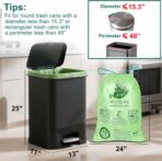 13 Gallon,100 Count, Compostable Trash Bags with Drawstring,Tear Resistant Kitchen Food Scrap Waste Bag, ASTM D6400, US BPI and Europe OK Compost Home Certified - Image 4