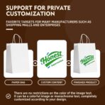 YEEHAW 50 Count Custom Printed Paper Bags, Personalized Kraft Paper Bags with Personal Logo, Ideal for Brand Promotion in Retailing, Gift Wrapping and Shopping - Image 5