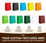 YEEHAW 50 Count Custom Printed Paper Bags, Personalized Kraft Paper Bags with Personal Logo, Ideal for Brand Promotion in Retailing, Gift Wrapping and Shopping - Image 7