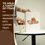 YEEHAW 50 Count Custom Printed Paper Bags, Personalized Kraft Paper Bags with Personal Logo, Ideal for Brand Promotion in Retailing, Gift Wrapping and Shopping - Image 8