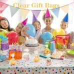100 PCS Cellophane Treat Bags, 4x6 In Clear Cellophane Gift Bags with Twist Ties Plastic Goodie Bag for Party Favor Cookie Candy Popcorn Bakery Chocolate Gift Wrapping - Image 7