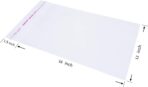 Wowfit 100 Count 12x16 Inch Clear Cellophane Plastic Bags, Resealable Self-Sealing Cello Bags Great for Packaging Clothing, Shirts, Decorative Wrappers, Party Favors, Artwork and More - Image 4