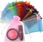 50pcs Organza Bags-Mix Color 3.54''x4.33''(9x11cm) Satin Drawstring Organza Pouch Wedding Party Favor Gift Bag Jewelry Watch Bags - Image 5