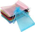 50pcs Organza Bags-Mix Color 3.54''x4.33''(9x11cm) Satin Drawstring Organza Pouch Wedding Party Favor Gift Bag Jewelry Watch Bags - Image 8