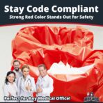 No Leak, Hospital Grade Biohazard Waste Bags 50 Pk. 10 Gallon, 24" Red Trash Liner With Hazard Symbol For Infectious Waste Disposal - Image 5